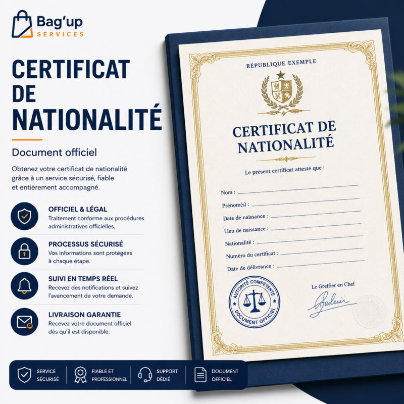 Certificat de Nationalité